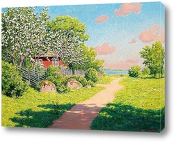   Картина Пейзаж с фруктовыми деревьями