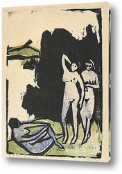   Постер Три купальщицы, Моритцбург