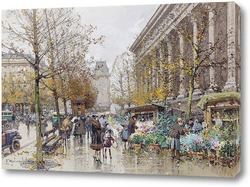   Картина Цветочный рынок у церкви Мадлен