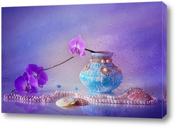   Постер С орхидеей и ракушками
