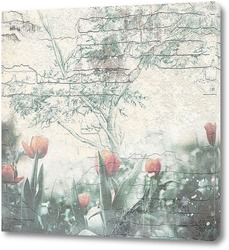   Постер Тюльпаны гранж