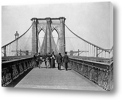   Постер Променад по Бруклинскому мосту,1898г.