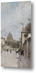   Постер Париж, купол церкви Валь де Грас