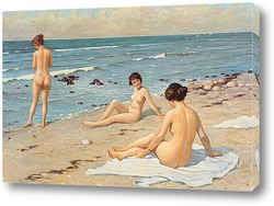  Постер Без купального костюма женщины