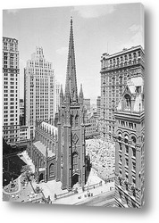   Постер Церковь Троицы на Уолл Стритт-1930г.