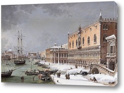   Постер Венеция под снегом