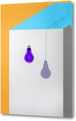    Геометрический натюрморт с Тенью от фиолетовой лампочки 