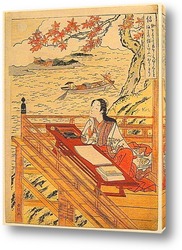    Преданность (Голень), изображенная как Murasaki Shikibu, от ряда