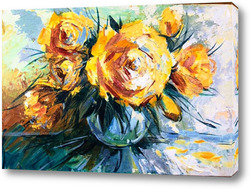   Картина Натюрморт с желтыми розами