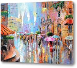  Картина Дождливый город