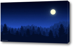   Постер Ночной пейзаж