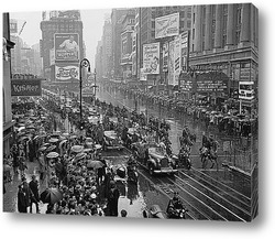   Постер Прибытие президента Рузвельта в Таймс сквер,1930-е.