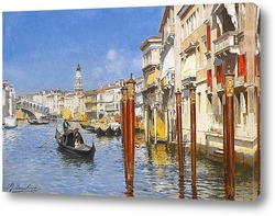   Постер Гранд-канал с моста Риальто, Венеция