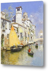   Постер Гондола на Венецианском канале