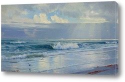   Картина Волны вдоль берега моря (штат Род-Айленд)