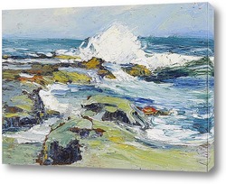   Картина Волны, бьющиеся о берег