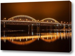   Постер Современный мост через реку