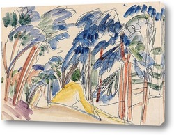   Картина Дюны песка под деревьями