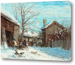   Картина Город Суткант зимой