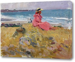   Картина Елена на пляже Биаррицц 