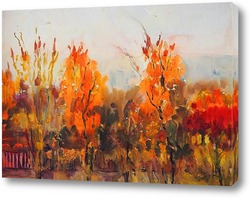   Картина Осень багряная