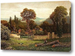   Картина Фигуры и летний пейзаж