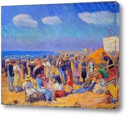   Постер Толпа на берегу моря