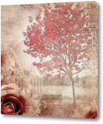   Постер Красное дерево