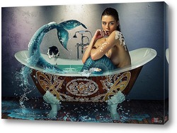   Постер Русалка в ванной.