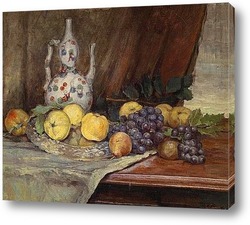  Натюрморт с фруктами и бутылкой кьянти