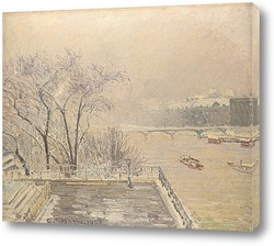   Картина Лувр под снегом