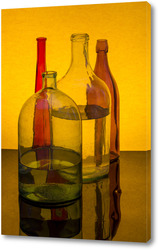   Постер Натюрморт с цветными бутылками