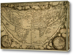  Постер Карта мира 18 века