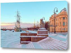  Санкт-Петербург. Снегопад на Исаакиевской площади.