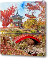   Постер Осенний сад