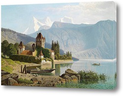   Постер Замок Оберхофен на озере Тун, Швейцария