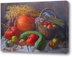   Картина Тыквы и яблоки