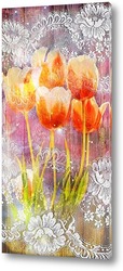  Постер Тюльпаны и кружево