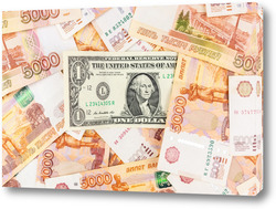   Постер Background of rubles and dollars	