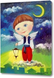   Постер Ангелочек с фонариком 