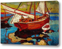   Постер Рыбацкие лодки в гавани