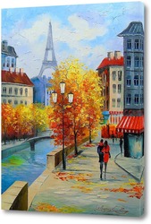   Постер Осень в Париже