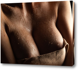   Постер капли на груди