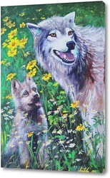   Постер Волчица с волченком