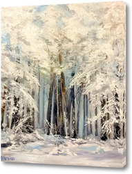  Постер Зима в лесу