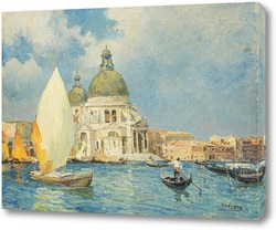   Картина Венеция. Канал, Базилика Санта-Мария делла салюте