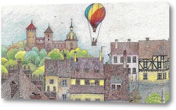   Картина Мангольф над городом. Решель. Польша.