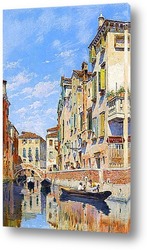   Постер Гондолы на венецианском канале