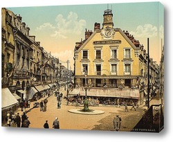   Постер Площадь,  Дьепп, Франция.1890-1900 гг