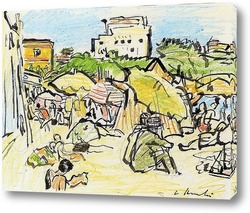   Картина На пляже Хуан Ле Пен